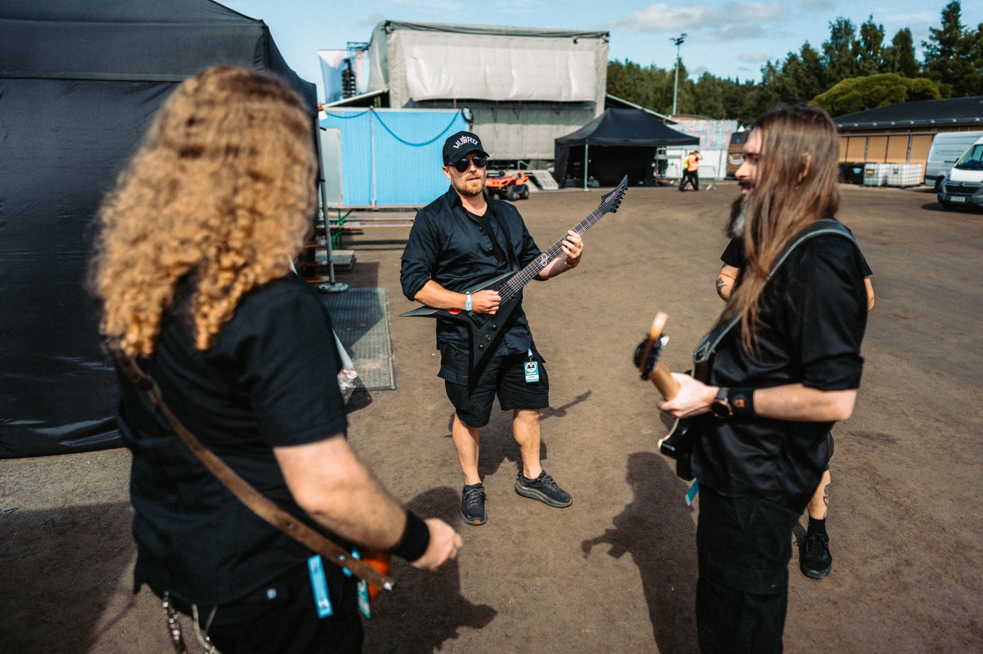Backstage preparation at Ilosaarirock. Photo: Harri Säynevirta